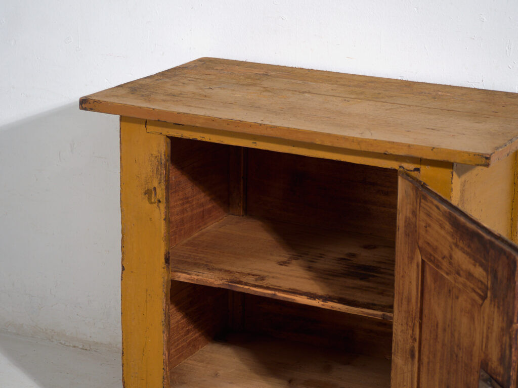 Small mustard-coloured cabinet – Central Europe, around 1890