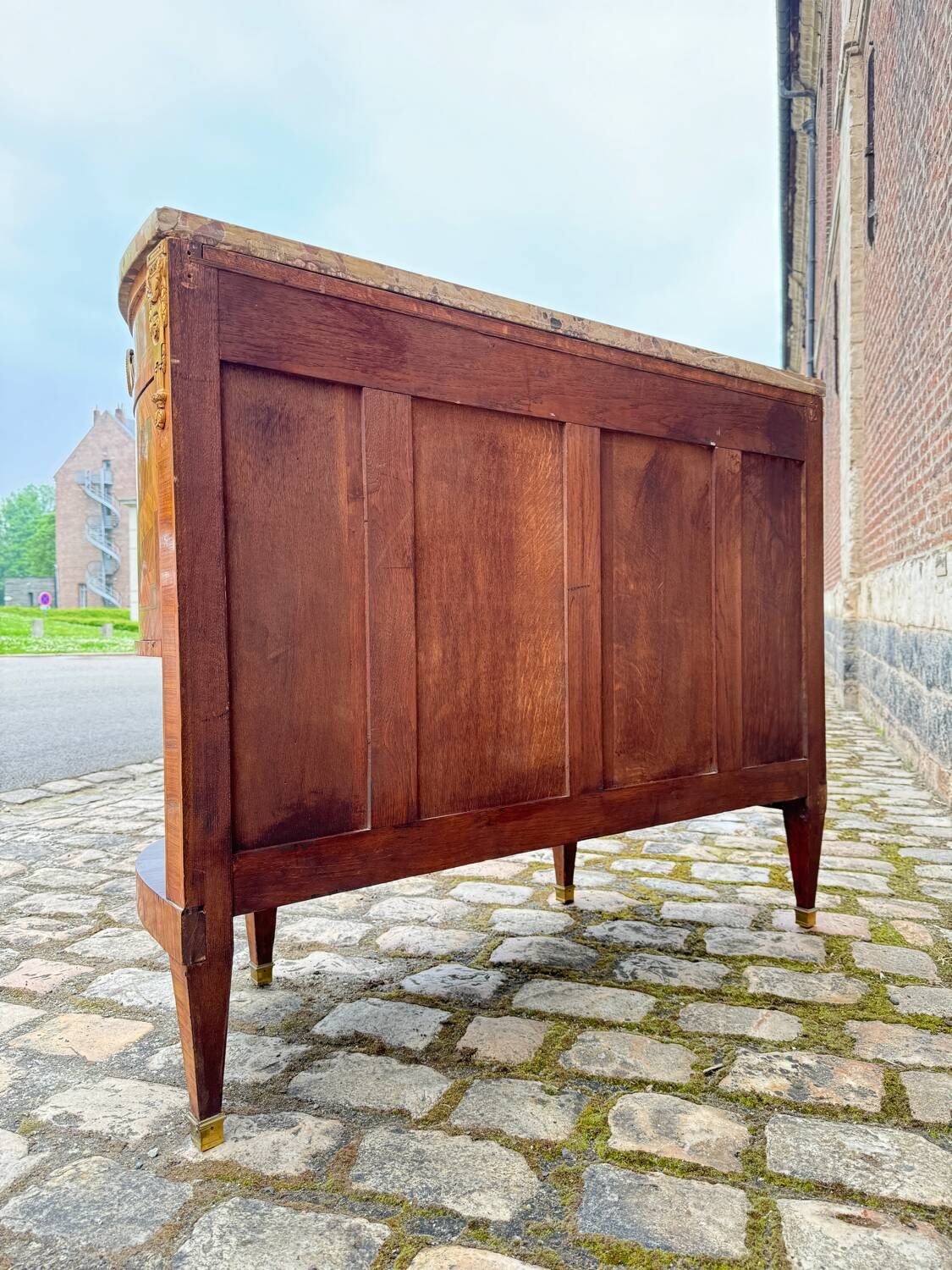 Console, Serving In Marquetry Louis XVI Style XIX Eme Century