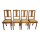 Set of 4 Art Deco period oak chairs circa 1940