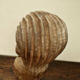 African statue, wooden bust of a woman, 1920s