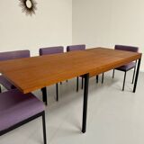 50s design wooden metal dining table or desk from Dieter Waeckerlin