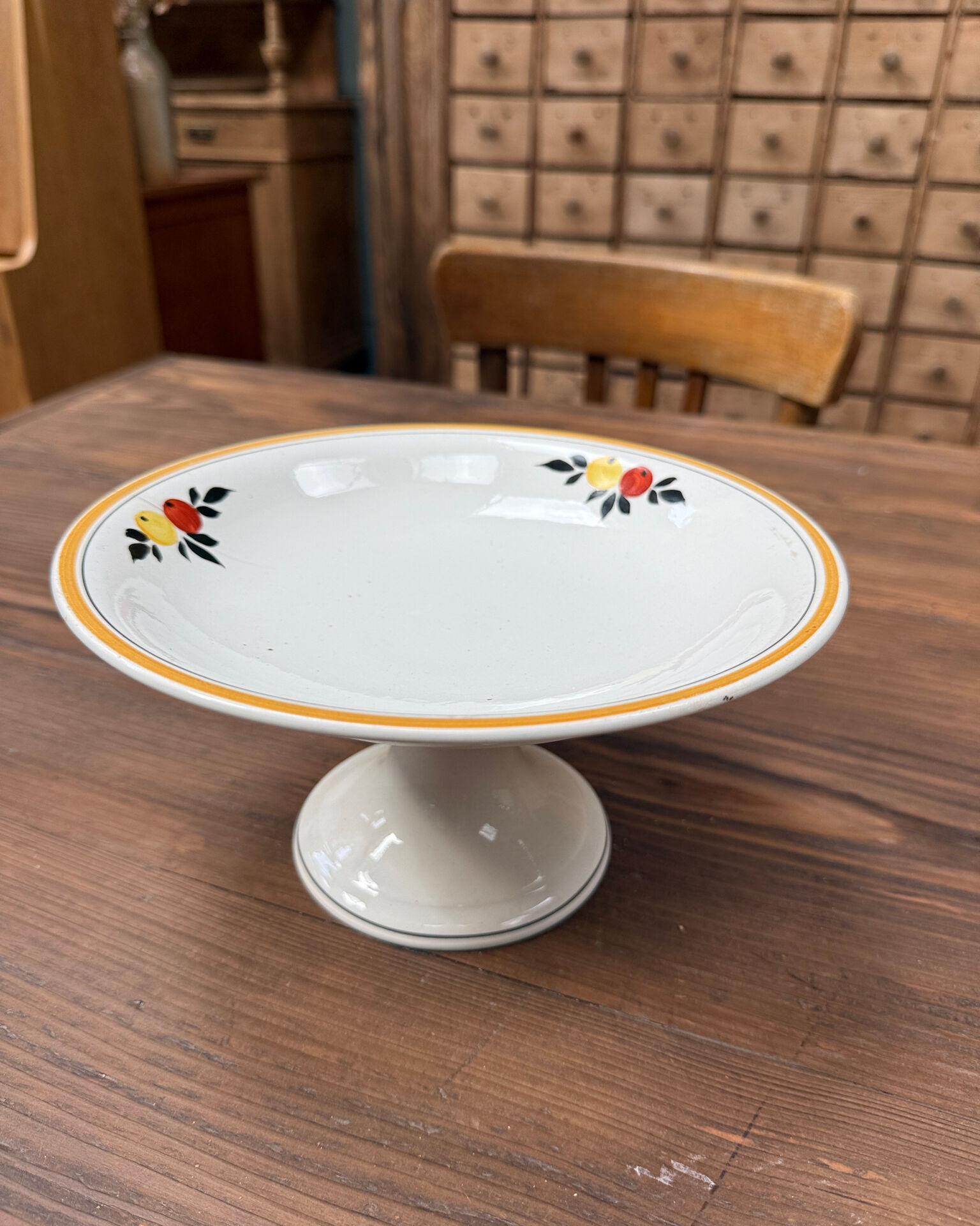 Large compote dish Moulin des Loups, Granit model