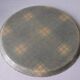Serving tray round fiberglass 1960s/70s scottish décor tartan