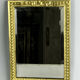 Old gilded bronze mirror in Louis XVI style with beveled mirror 37x23,5cm