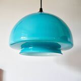 Suspension in blue opaline mushroom design 60s-70s