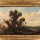 Godchaux. Oil on panel, animated landscape. 19th century