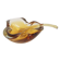Murano glass ochre bowl, Italy 1960's