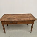Pine farmhouse work table, from the 50s completely restored
