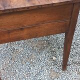 Solid oak desk from the 1930s with spindle legs