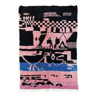 Modern Boujad Berber rug in wool