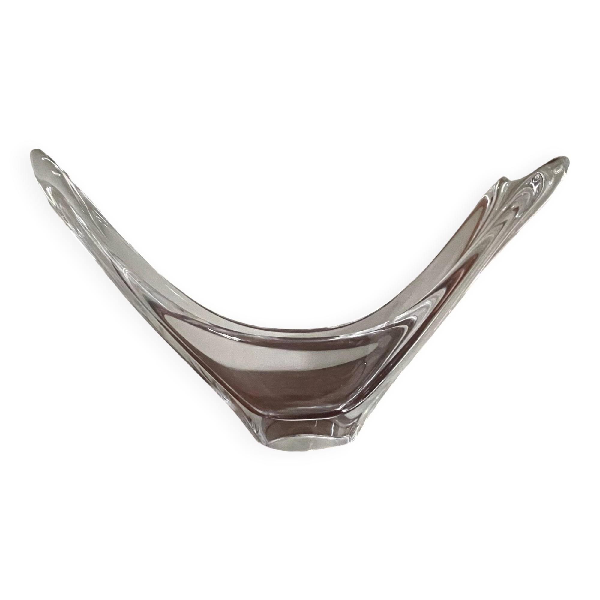 Crystal fruit bowl signed Daum France