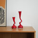 Red vase, Swing Vase, Danish design, manufactured by Normann Copenhagen