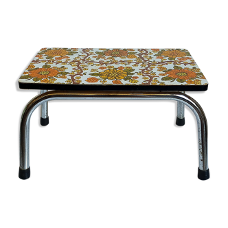 Vintage floral formica footrest stool