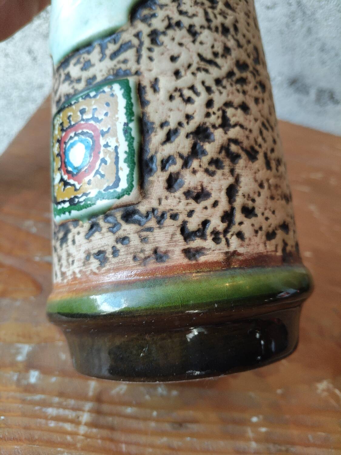 Large decorative bottle West Germany in ceramic – 1970s