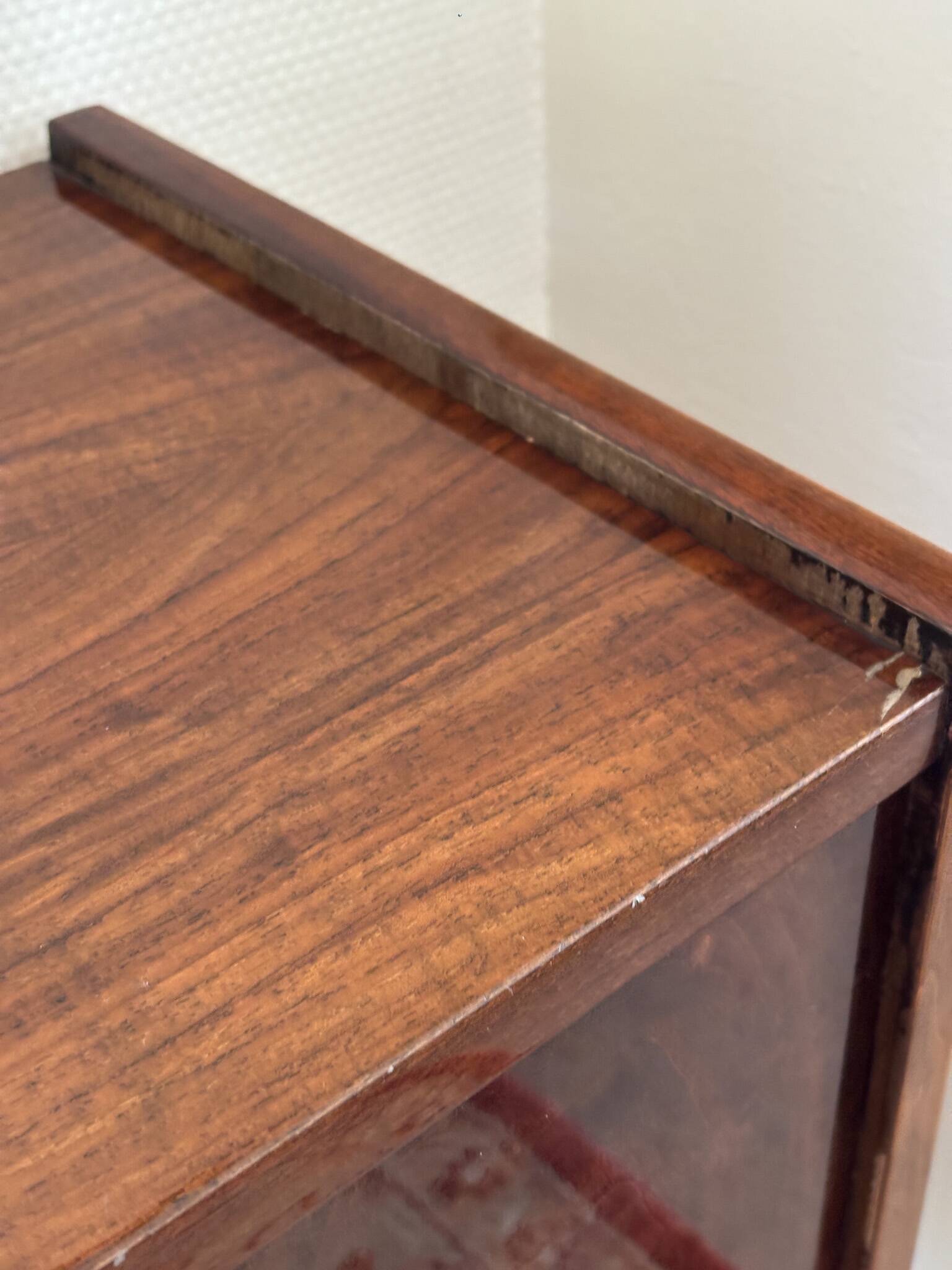 Vintage Polish bar cabinet in walnut veneer – 1960s
