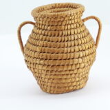 Set of 2 wicker pans