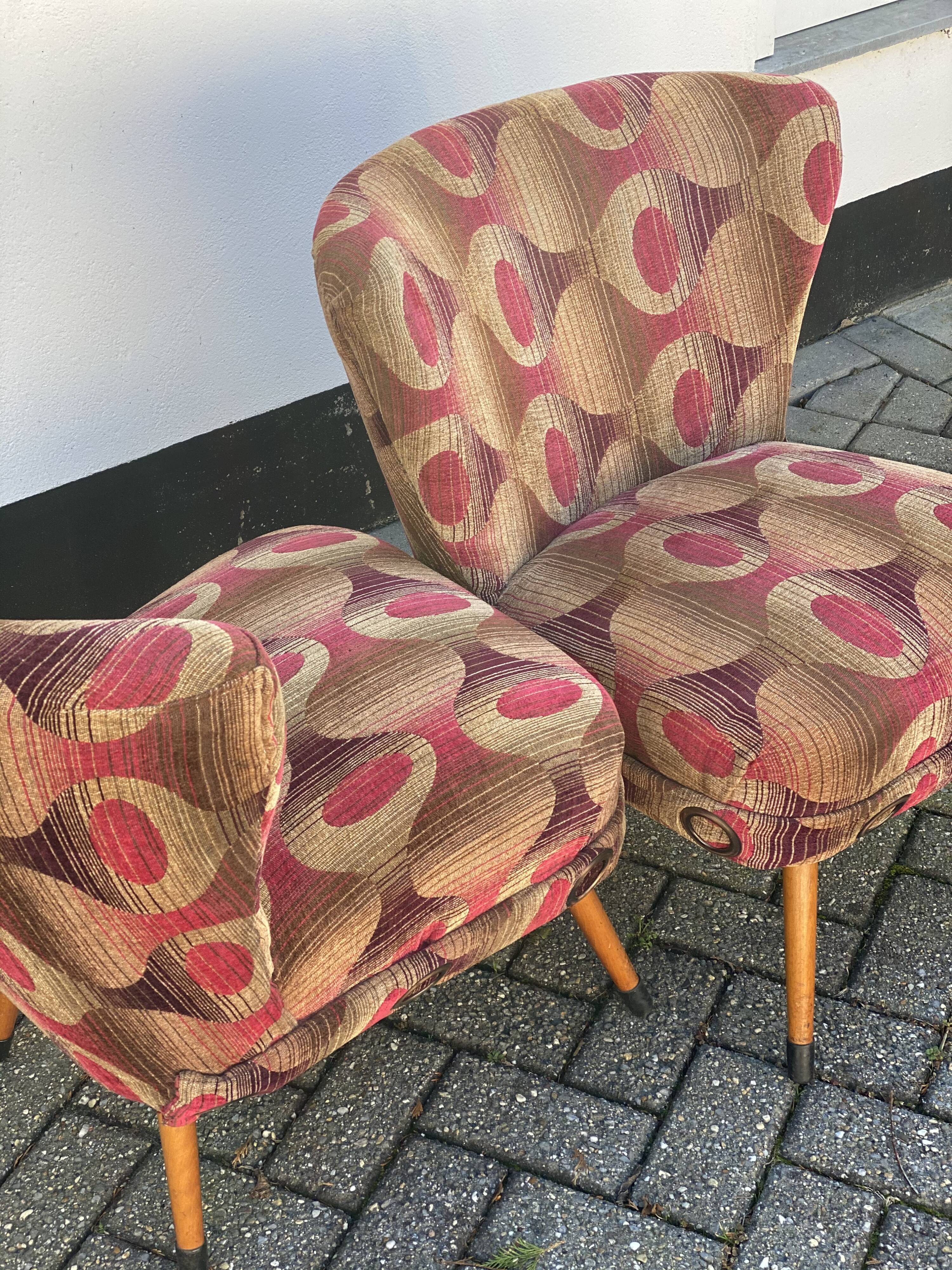 Pair of vintage cocktail chairs