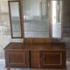 Coiffeuse vintage à miroir triptyque, années 1950
