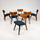 Set of 6 Mid Century Louis van Teeffelen Dining Chairs, 1960s