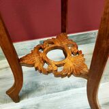 Antique stool in beech and marble