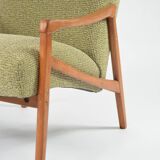 Pen armchair in green mottled