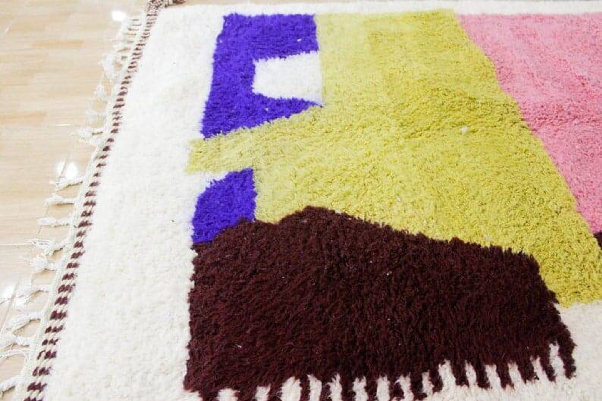 Colorful handmade Beni Ouraine rug
