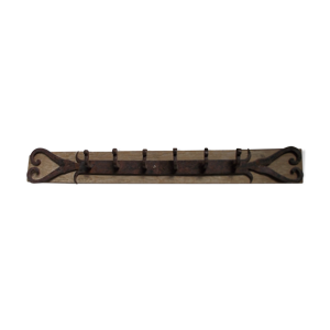 Patère en bois et fer forgé