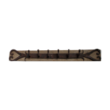 Wrought iron and wooden rack