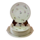 Porcelain dessert service with floral decoration