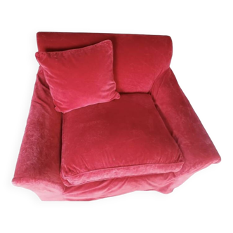Fauteuil the Conran shop velours rouge