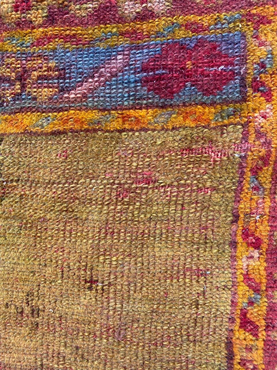 Old Turkish carpet Anatolia handmade 105x135 cm