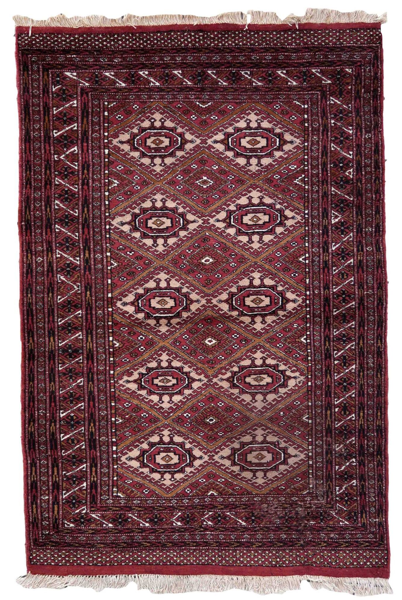 Tapis vintage afghan Ersari fait main en laine – 123 x 183 cm