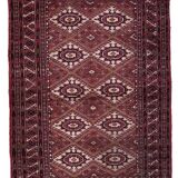 Tapis vintage afghan Ersari fait main en laine – 123 x 183 cm