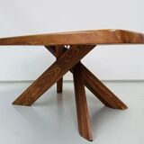 French early edition Aban T35C table in elm attributed to Pierre Chapo, 1970s