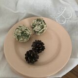 Digoin-Sarreguemines pink dessert plates