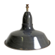 Industrial hanging lamp in grey enamelled sheet metal