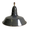 Industrial hanging lamp in grey enamelled sheet metal