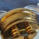 Pair of vintage glass/mirror two-arm wall lights
