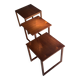 Kai Kristiansen teak built-in tables, 60s design