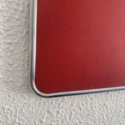 Vintage 1960s barber hairdresser red mirror - 38 x 28 cm