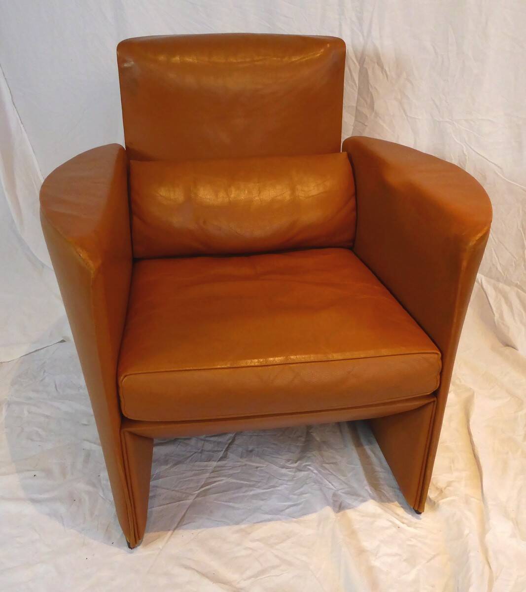 Cognac leather club chair