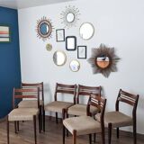Set of 6 60's Scandinavian design chairs