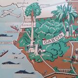 Vintage French Equatorial Africa poster 1950 by Léo Craste