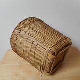 2 rattan & bamboo baskets