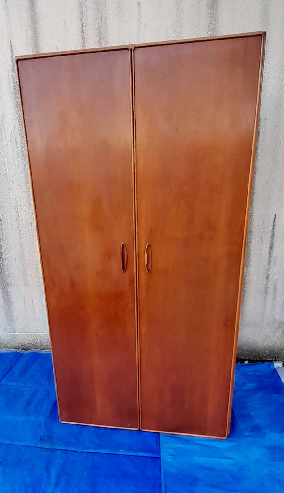 Wardrobe + 1 shelf teak veneer H 187 cm