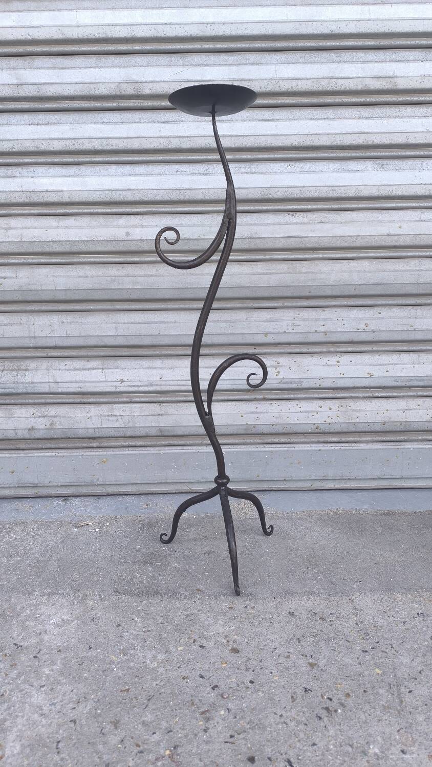 Wrought iron candle holder