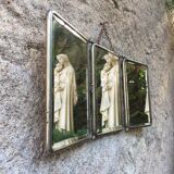 Barber triptych mirror beveled 51 x 22 cm