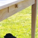 Farmhouse table in natural raw solid oak