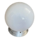 Ceiling light or wall light with white opal glass globe, 20 cm, aluminium rose.