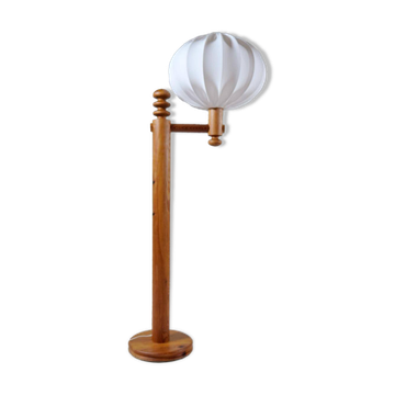 Lampadaire sculptural moderne scandinave en pin Uno Kristiansson, Suède 1970s